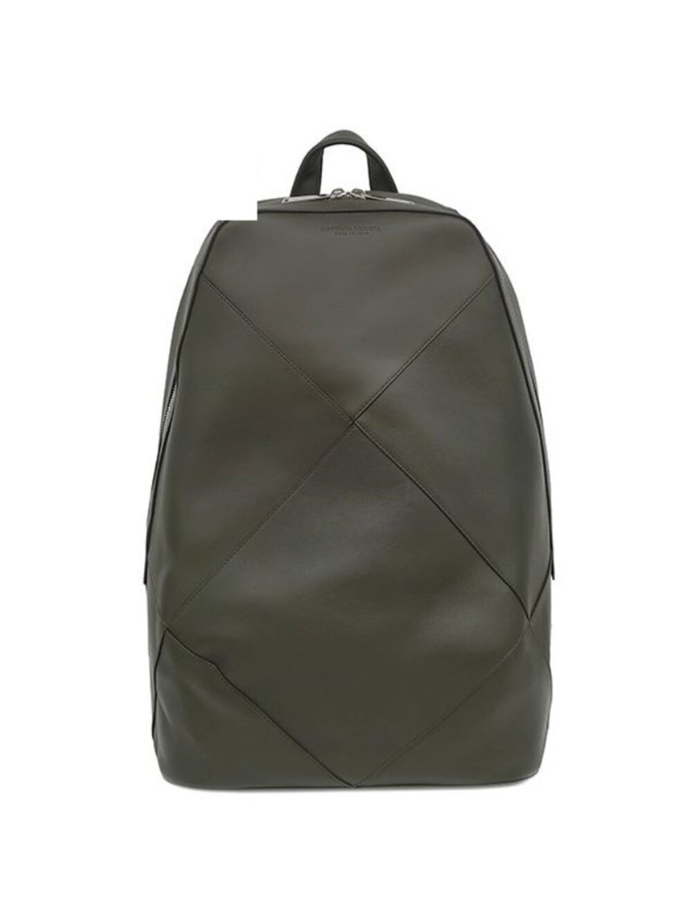 Bottega Veneta Backpack Patchwork Leather Olive Silver PC